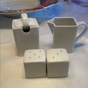 Elegant White Ceramic Kitchen Set